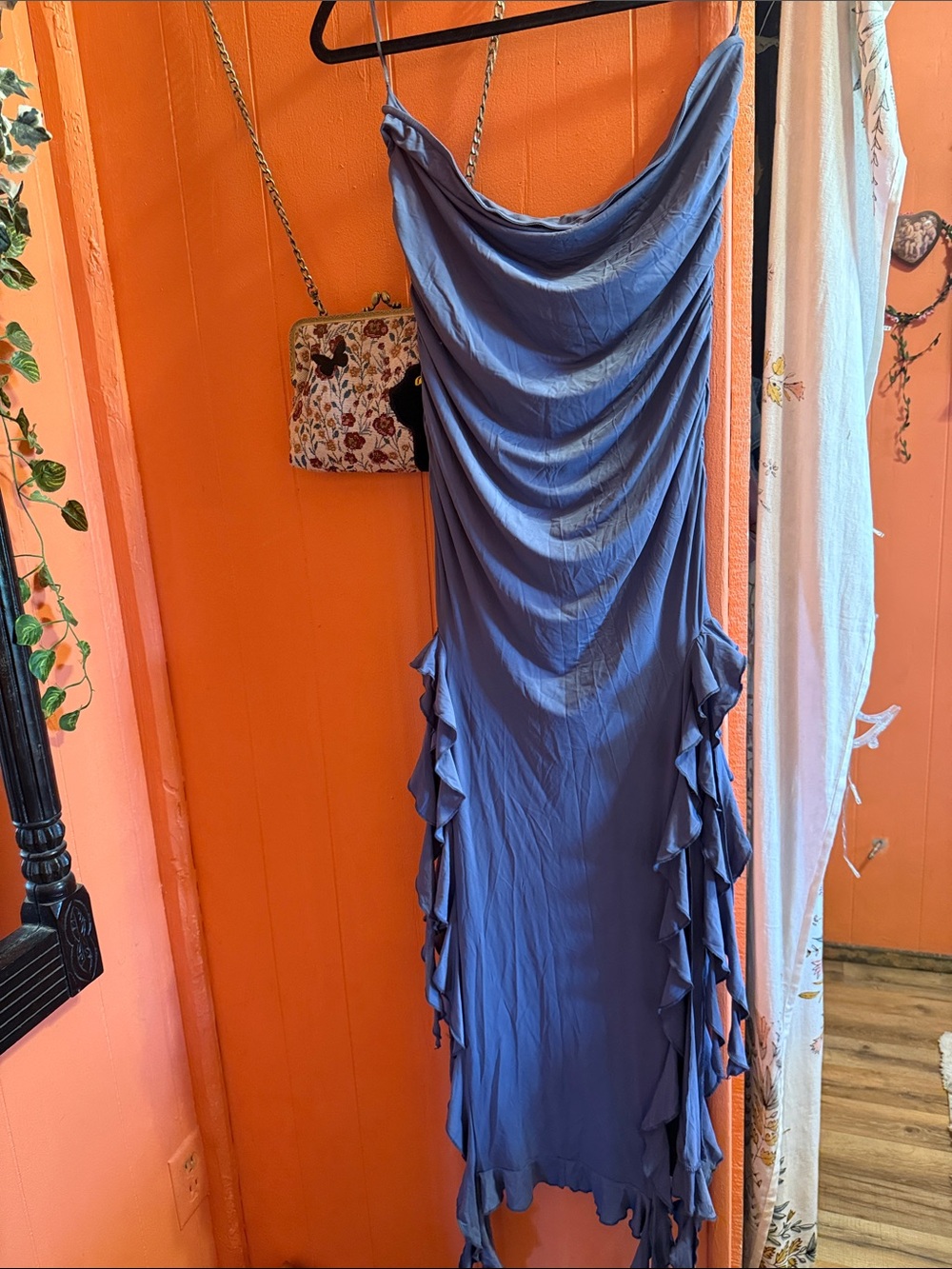 Lioness Strapless Ruffle Maxi Dress